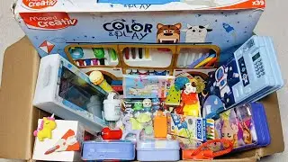 Maped creative colour and play kit, Led pencil box, jumbo stationery haul, marvel avenger stationery