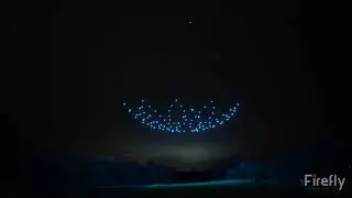 100-Drone Stock Firefly Drone Show #clipnova #dji #drones #show #youtube