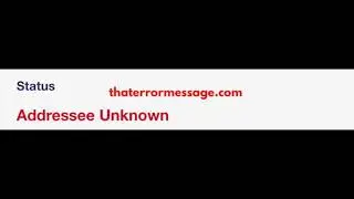 Addressee Unknown (USPS)