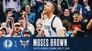 Moses Brown (20 Points) Highlights vs. Charlotte Hornets | February 27, 2025