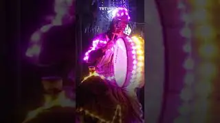 Ramadan drummer clad in LED lights draws crowds on Cairo's streets