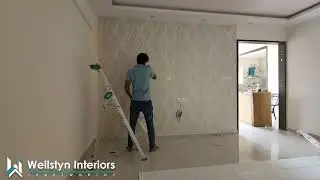 #Imported wallpaper installation for living area washable with #10years durability guaranteed ##