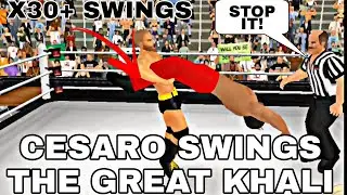 CESARO SWINGS THE GREAT KHALI | GIANT SWING | WRESTLING EMPIRE