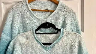 Simple, Cosy Ombr&eacute; V-Neck Knit Sweater Pattern
