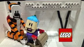 Calvin and Hobbes Comic Strip in LEGO