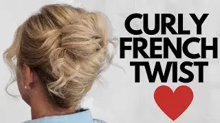 How to do curly French twist hairstyle on medium length hair