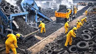 КАК ИЗГОТОВЛЯЮТ АСФАЛЬТ ИЗ МИЛЛИОНОВ СТАРЫХ ШИН