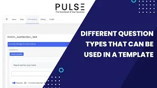 Different Question Types that can be used in a Template - Pulse Inspections App