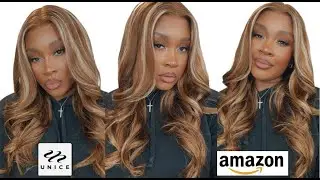 Ombre Highlight 13x4 Lace Front Wig ft. UNICE Amazon | Ombre Blonde Highlight Wig Install