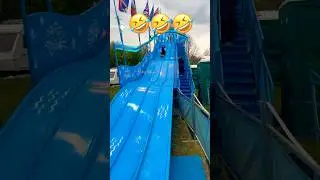 Slide In The Rain At Ticklecock Fair #ticklecock #slide #funfair #fun #family #pov #laugh #thrill