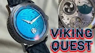 Discover GoS Norrsken Rissa - Northern Lights (Damascus steel, Benzinger dial, Schwartz Étienne cal)