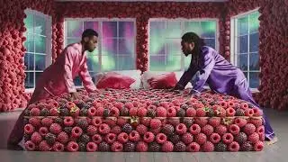 🍉💥 ASMR 15 REAL FRUIT BEDS CRUSHED in 2 MIN | Two Girls Flood Bedroom with JUICE TSUNAMI 8K