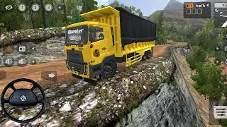 10 Wheeler UD Quester Dump Ripper Truck Loaded With  Driving in Offroad / Bus Simulator Indonesia 