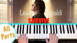 SURVIVE - Lewis Capaldi Piano Tutorial [chords accompaniment]