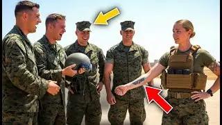 Marines Took Her Helmet Away, Until They Saw Her Top Gun Tattoo and Froze