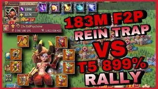 899% RALLY LEAD VS F2P 190M REINTRAP COUNTERED ! - Lords Mobile
