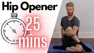 Hip stretching (25min) - 9 top stretches for stiff hips, hip impingement and SIJ tightness.