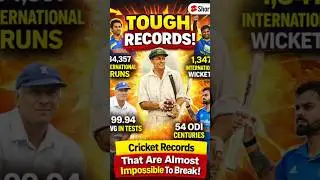 😱 CRICKET RECORDS THAT WILL NEVER BE BROKEN! (The last one is UNREAL) 🏏 #cricket #shorts