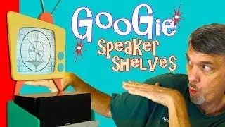 Googie style speaker shelves. Jetsons retro!