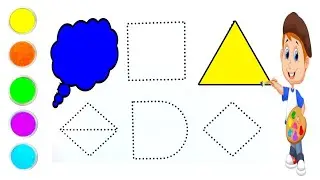 How to easy draw a cute 2D Shapes & Minion | Easy To draw a kids,Learn toddlers learning #butterfly