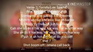 Vybz Kartel - Bad Gyal ft Skillibeng, Jucee Froot & Tommy Lee Lyric video