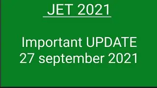 Jet 2021 important update / mopup round / latest update