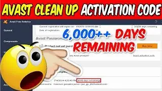 Avast Cleanup Activation Code 2018 | Valid Up To 2034 | 6000++ Days Remaining ✔️