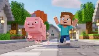 Minecraft Tiny Pig Ran from the Zombie 🐷 | Fun Kids Adventure Song