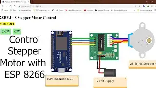 Как управлять шаговым двигателем с помощью ESP8266 | Node MCU