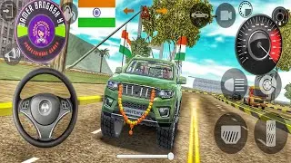Indian🇮🇳 Car Simulator 3D New jeep red Car Driving at 200km/h + Crazy stunts Jump's😱 Bridge 🛣
