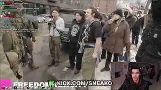 SNEAKO Comments on the attack on Border Patrol Commander Bovino by left wing Demonstrators