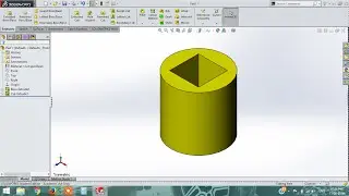 solidworks tutorial | solidworks feature | extrude - extrude cut