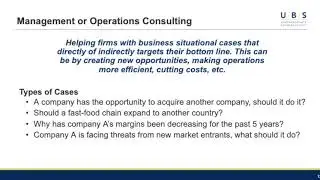 UBS Spring Consulting Workshop - Training 1