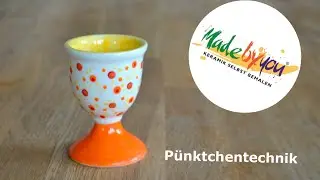 Pünktchentechnik auf Keramik - Made by you Dresden Keramik selbst bemalen