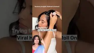 Trying the viral hair growth roll on serum #ytshorts #shorts