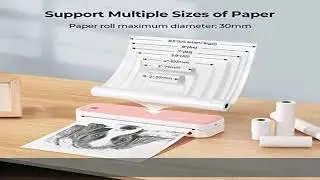 MUNBYN Portable Printer ITP01, Bluetooth Thermal Printer for Travel, Support 8.5x11 US Letter & A4