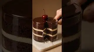 ASMR Ultra-Clear Glass Chocolate Cake Cutting | Most Satisfying Dessert Slice #asmr #asmrsounds