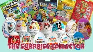 10 Surprise Eggs PlayDoh Opening Disney Mickey Mouse Kinder DORA THE EXPLORER Toys collector