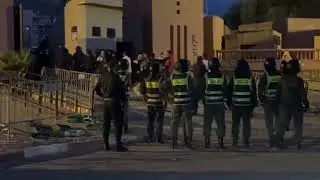 هذشي خطير ..مباراة رجاء بني ملال و اولمبيك خريبكة يتبعها شغب جماهيري و المصالح الأمنية تتدخل ..