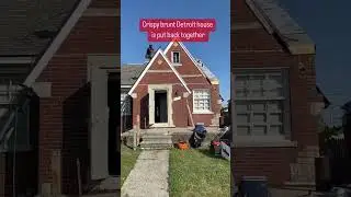 Crispy Detroit burnt house roof is almost done