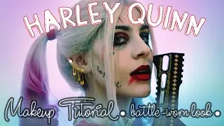 Harley Quinn Makeup Tutorial - Squad (battle-worn) Look
