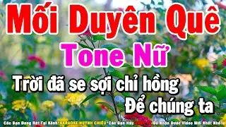 Karaoke Mối Duyên Quê Tone Nữ Beat Hay Dễ Hát | Karaoke Huỳnh Chiêu