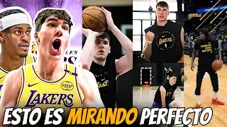 Lakers JAKE LARAVIA y JARRED VANDERBILT trabajando en el gym | Proyecci&oacute;n temporada 25-26