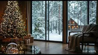 Watch the Snow Fall ❄️ Cozy Winter Cabin | New Year Calm for Sleep, Study & Relaxation