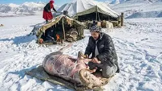 Surviving Afghanistan&rsquo;s Freezing Winter as a Shepherd | Cooking Mutton | Daily Life Routine