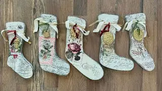 Cozy Cottage Christmas  Holiday Projects - Wooden Stockings For Christmas Decor