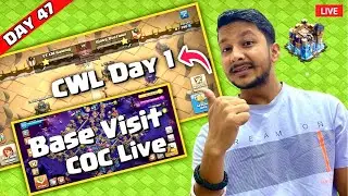 🔴 Day 47 COC Live Hindi | TH18 New Strategy 🔥 CWL Day 1 | Gold Pass Surprise 🎁