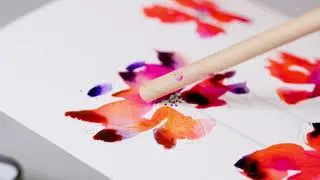 Effecten cre&euml;ren met een rietje en aquarelverf - iHobby