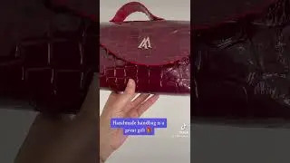 Hand sewn cherry red handbag, one of a kind by Haus of Ana&iuml;s