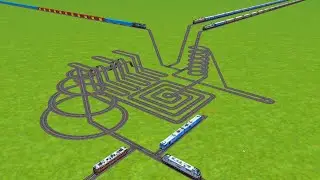 All Trains Crossing🇮🇳 carefully At Square Railroad Tracks Zig Zag Risky Railroad Tracks/ train sim